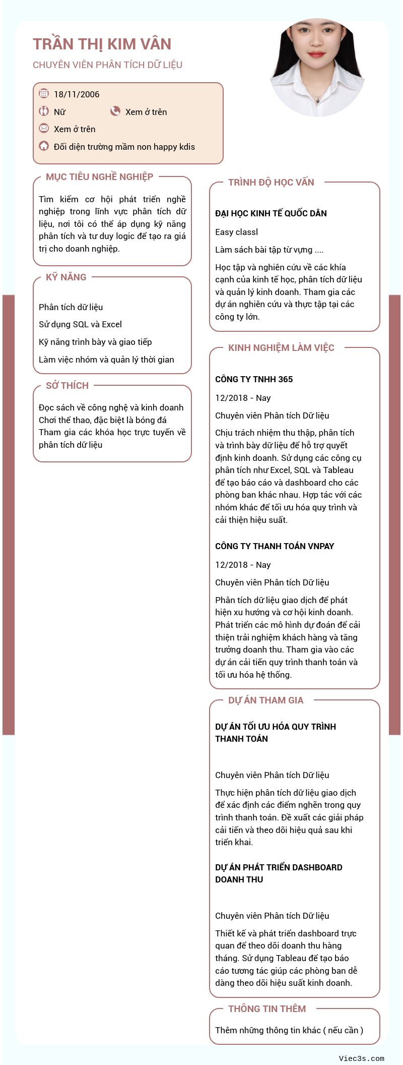 CV ứng viên