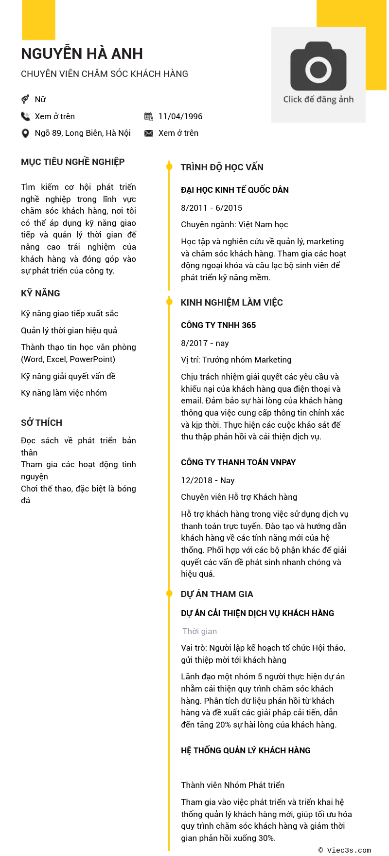 CV ứng viên