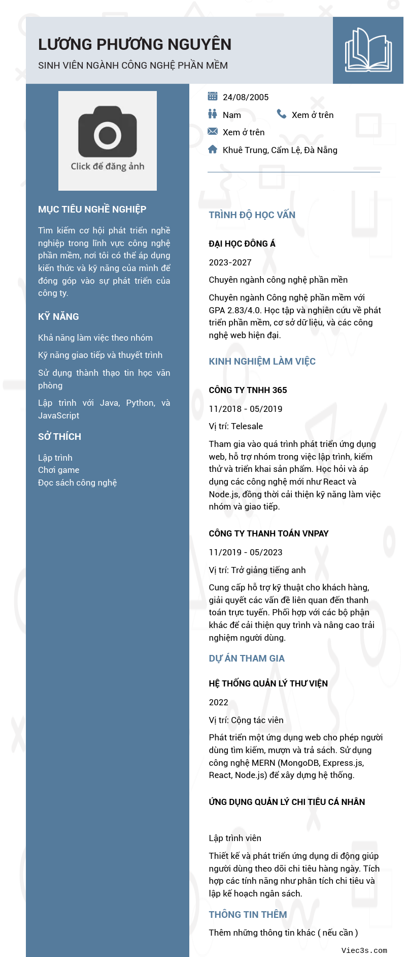 CV ứng viên