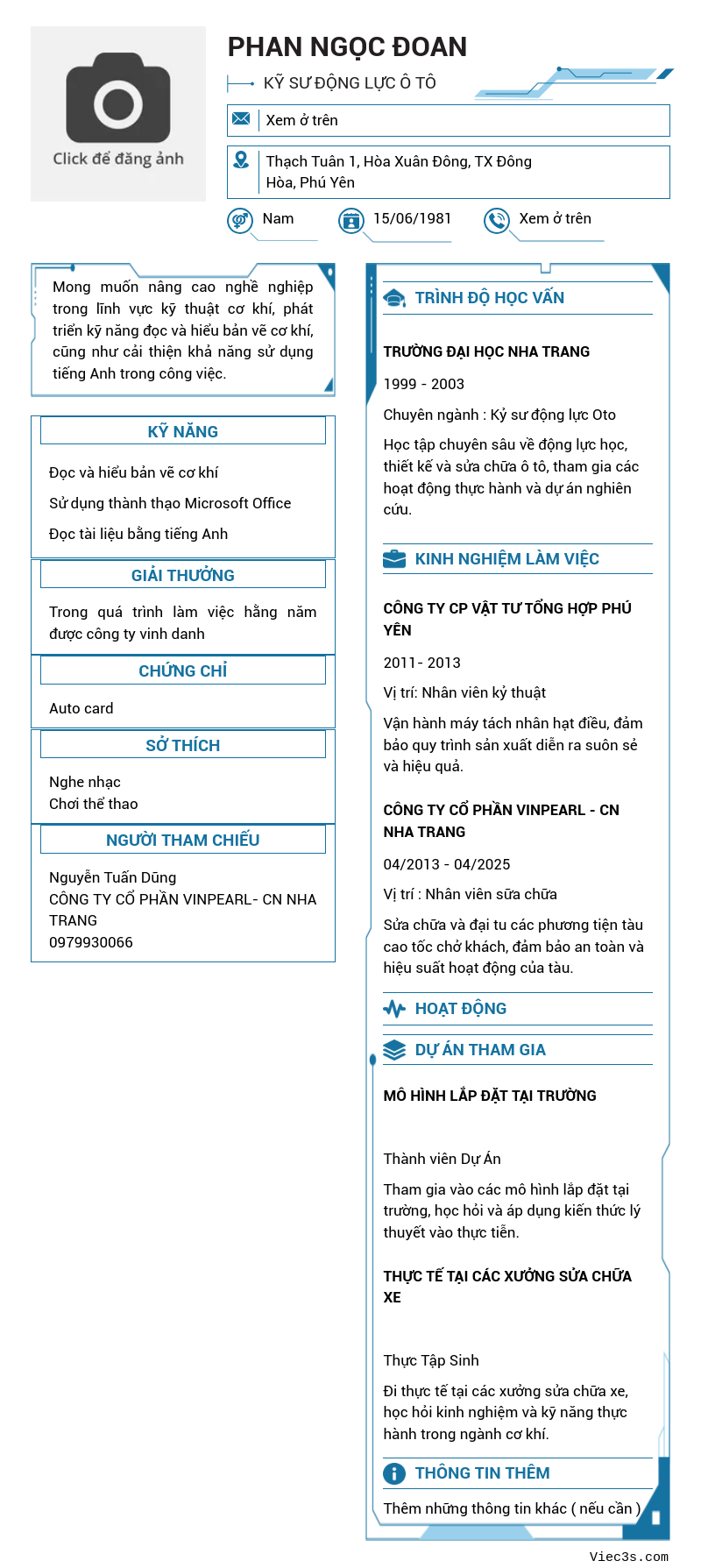 CV ứng viên