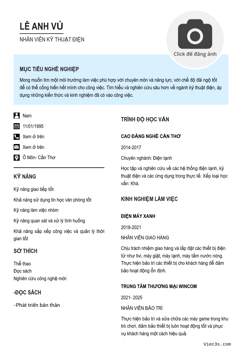 CV ứng viên