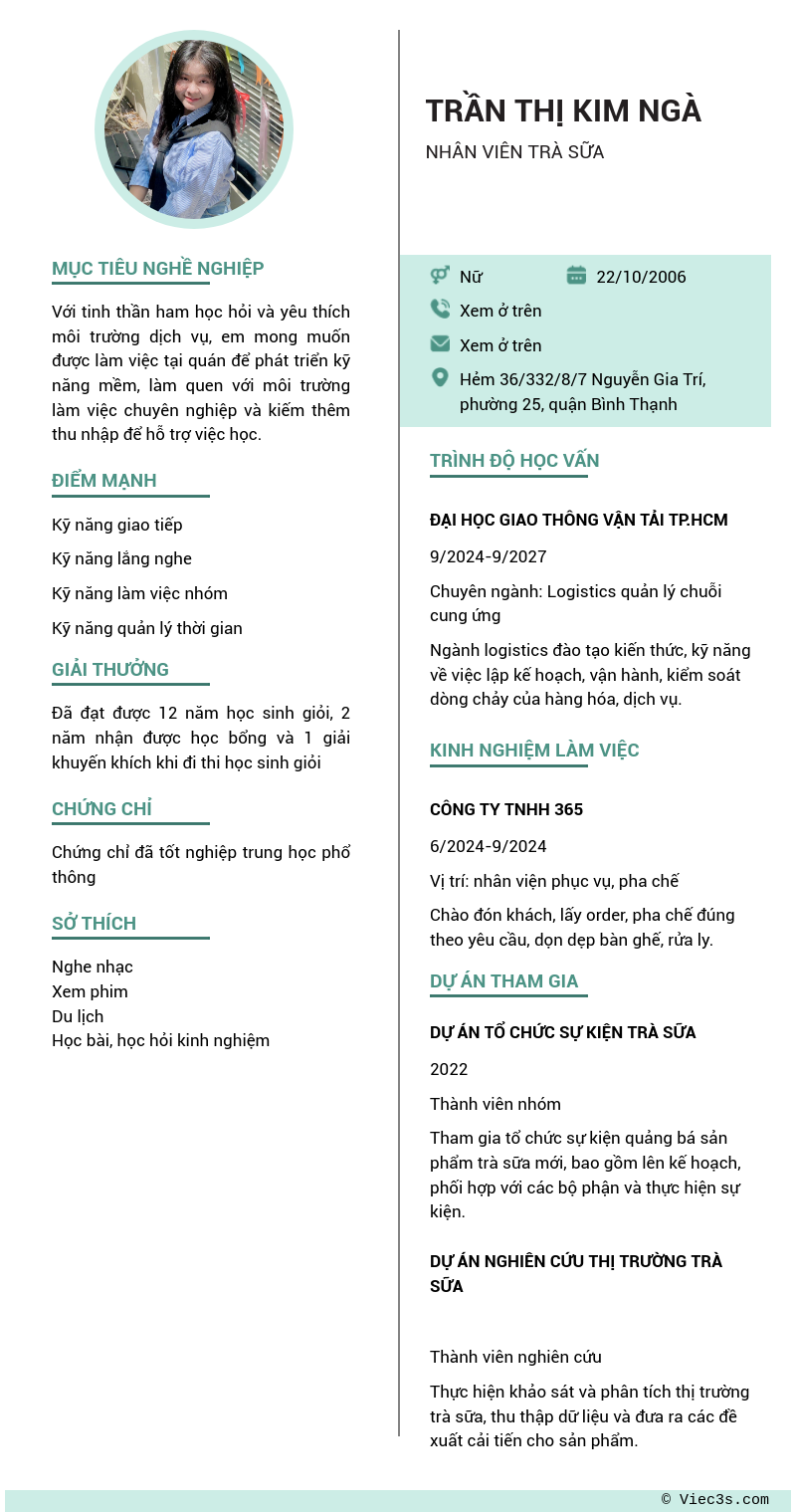 CV ứng viên