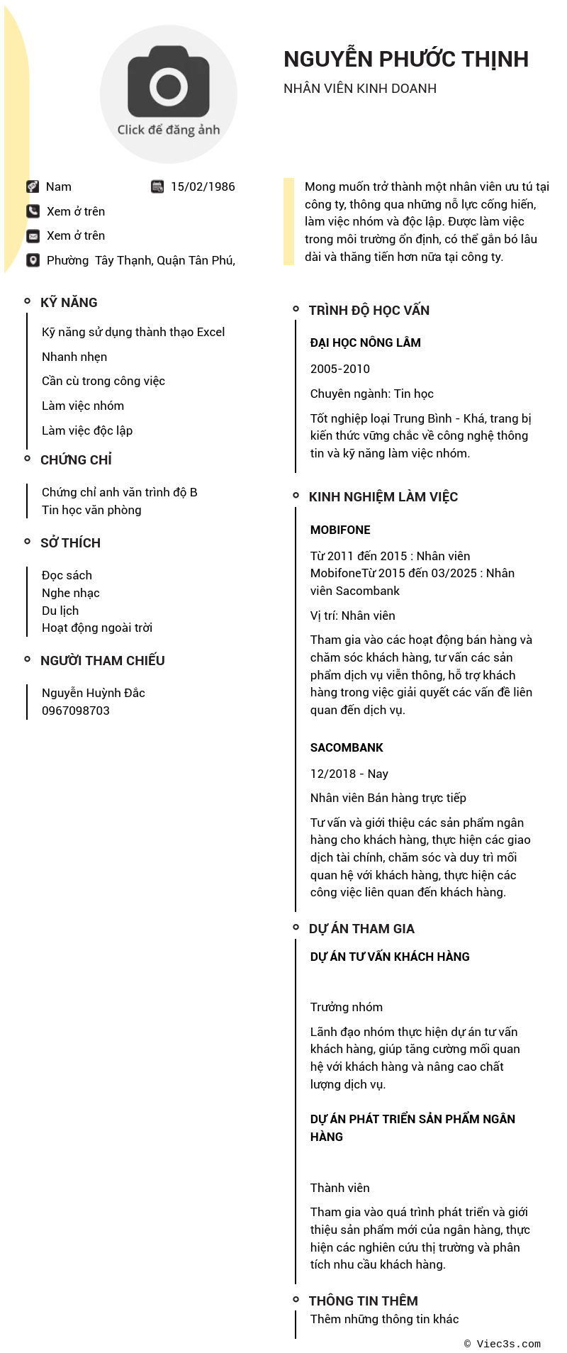 CV ứng viên