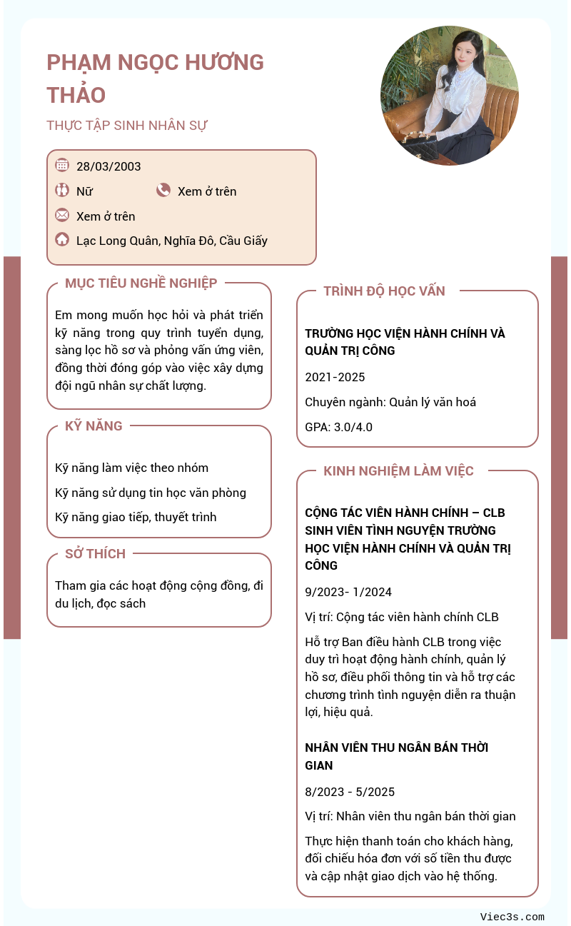 CV ứng viên