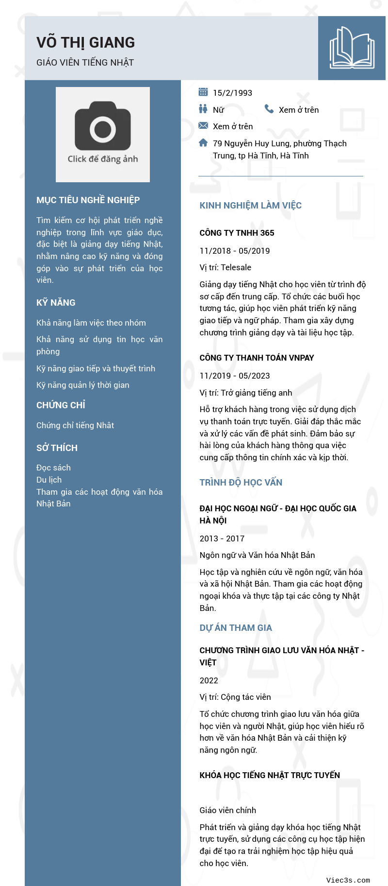 CV ứng viên