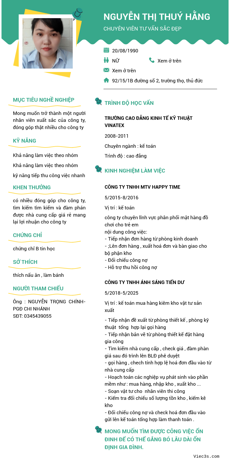 CV ứng viên