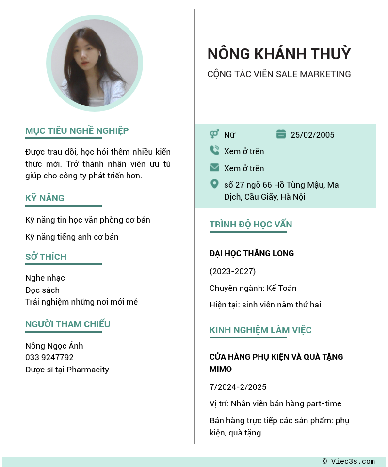 CV ứng viên
