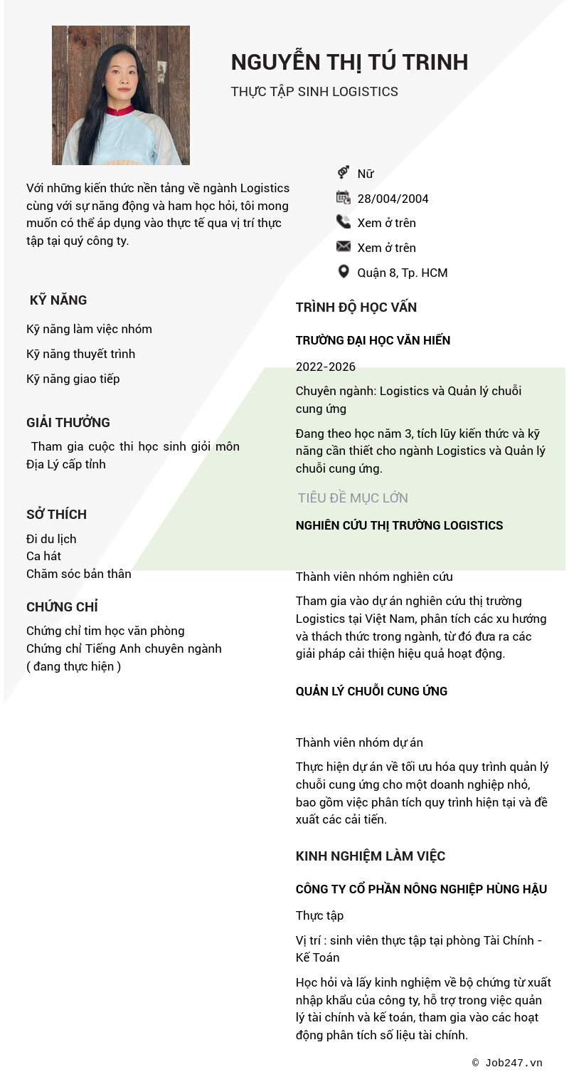 CV ứng viên