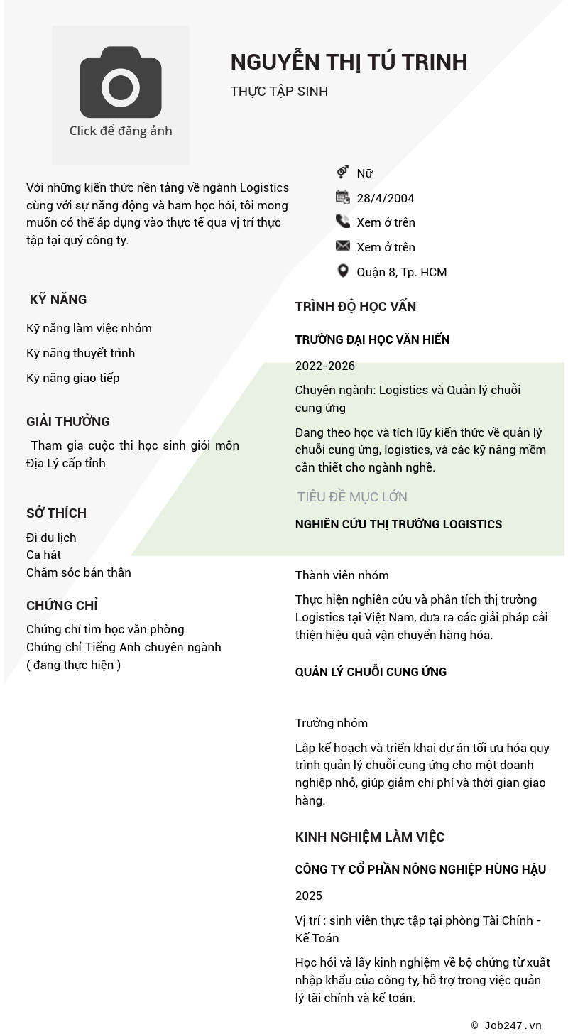CV ứng viên