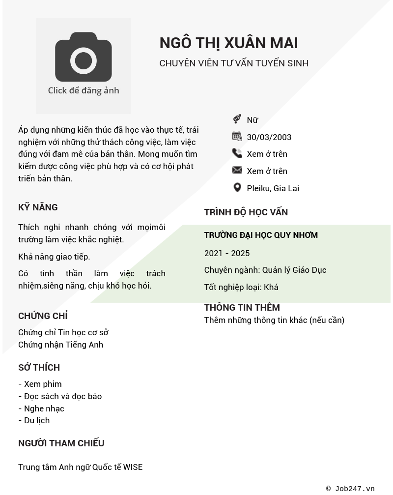 CV ứng viên