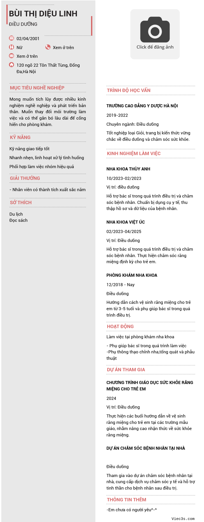 CV ứng viên