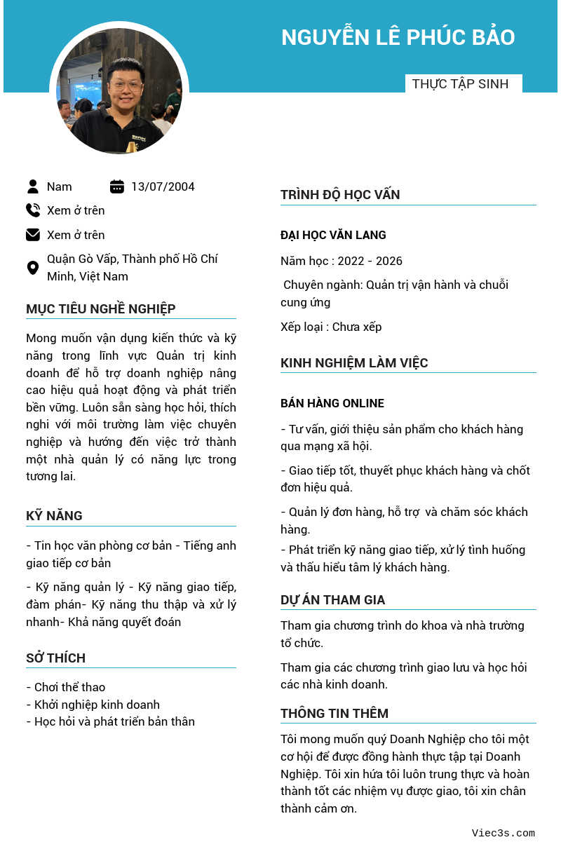 CV ứng viên