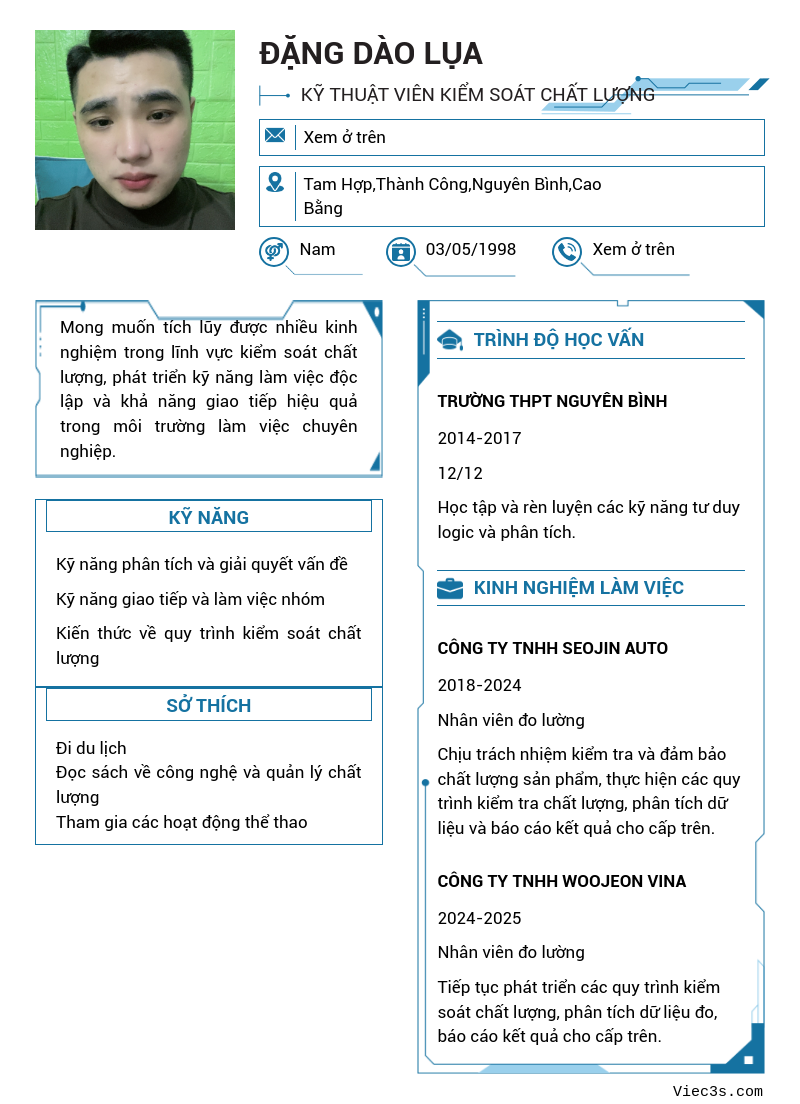 CV ứng viên