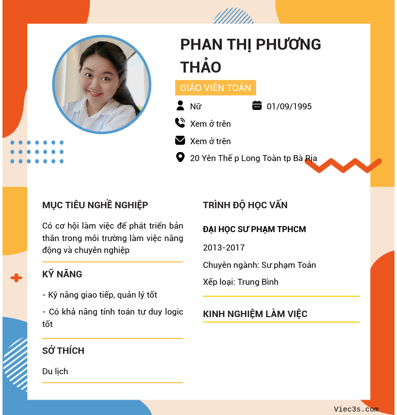CV ứng viên