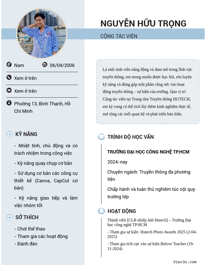 CV ứng viên