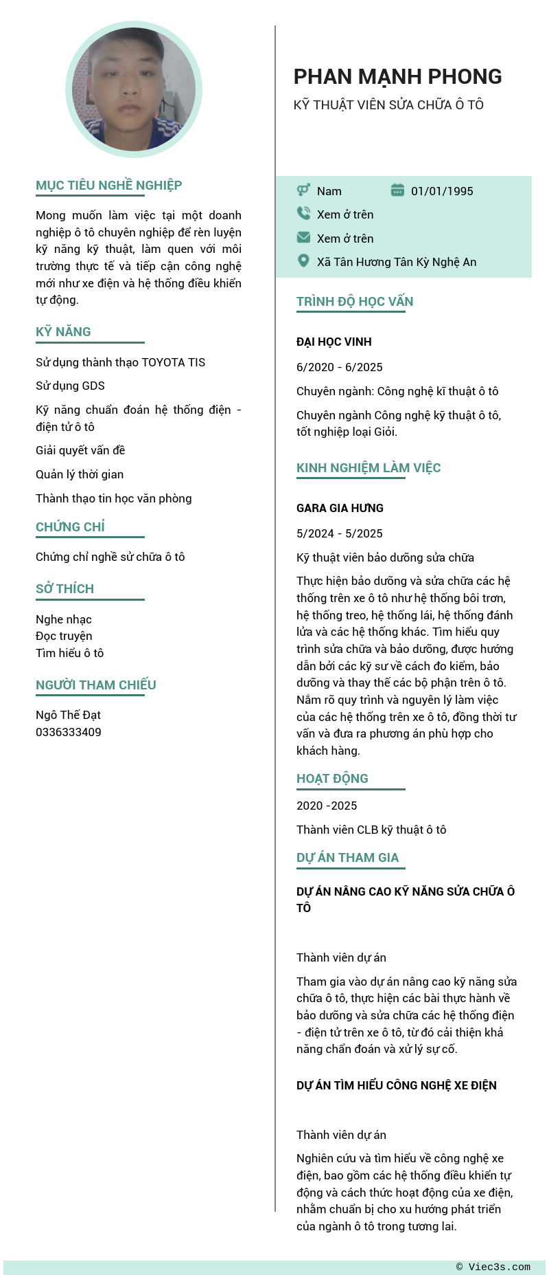 CV ứng viên