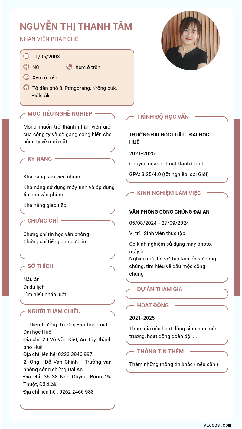 CV ứng viên