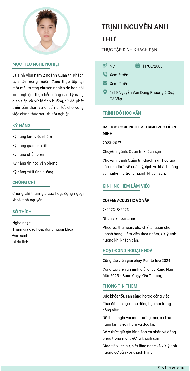 CV ứng viên