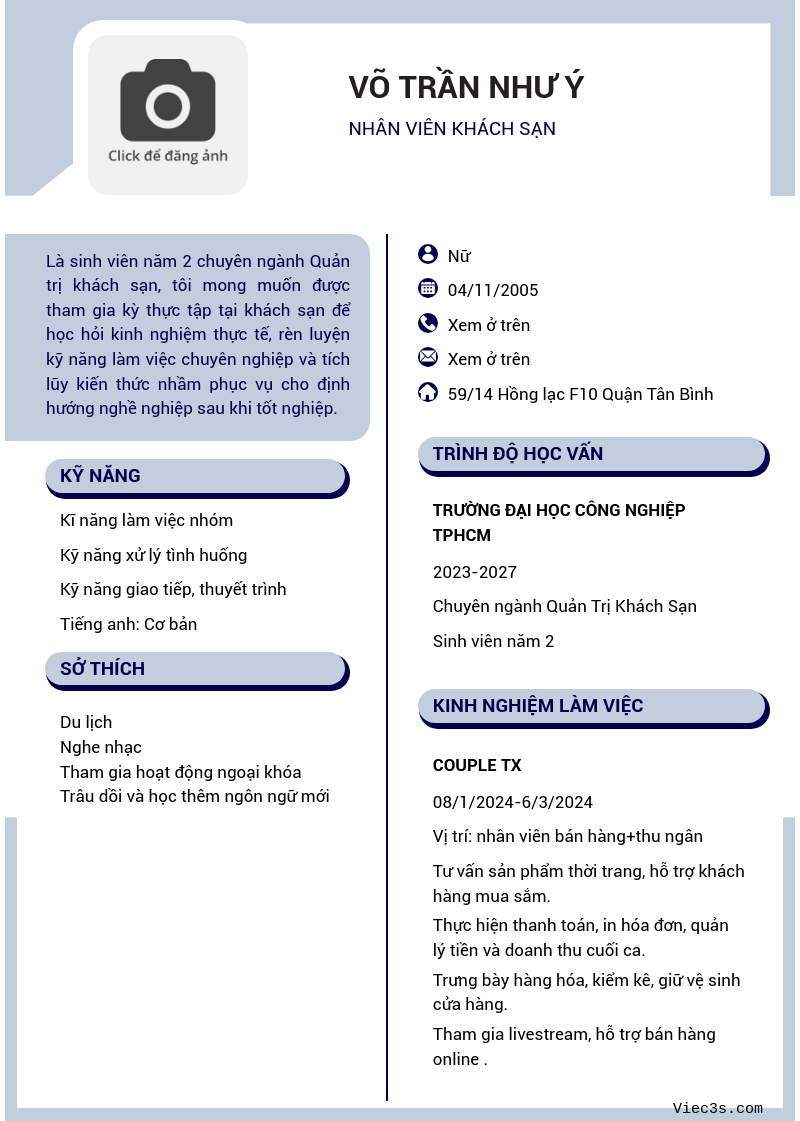 CV ứng viên