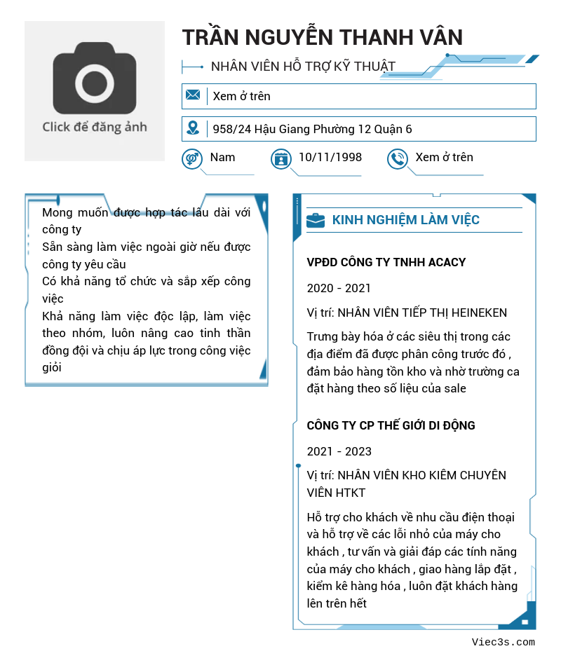 CV ứng viên