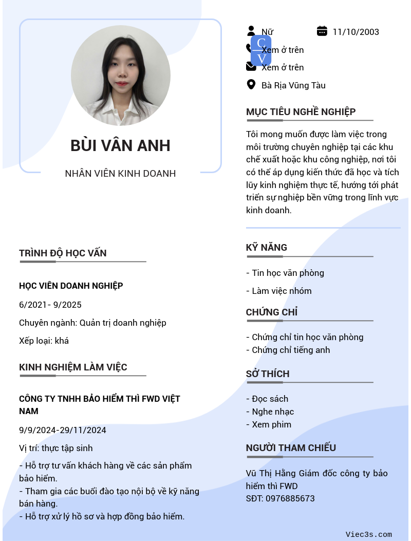 CV ứng viên