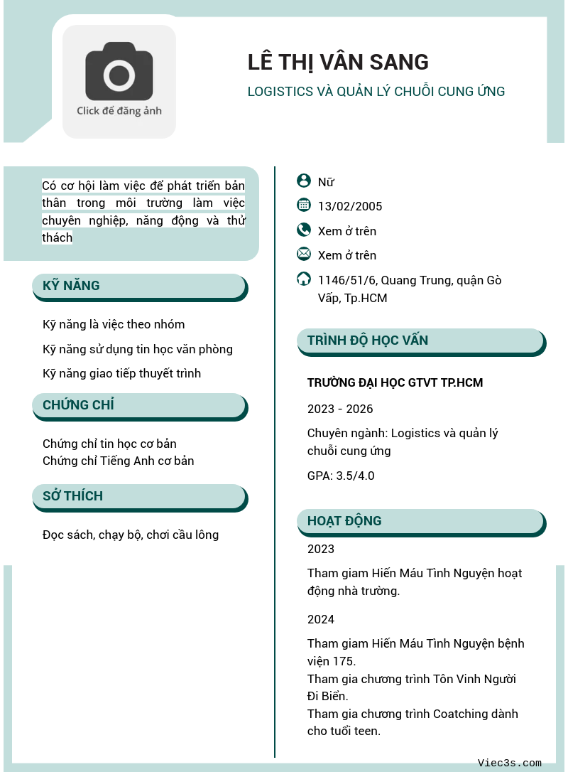CV ứng viên