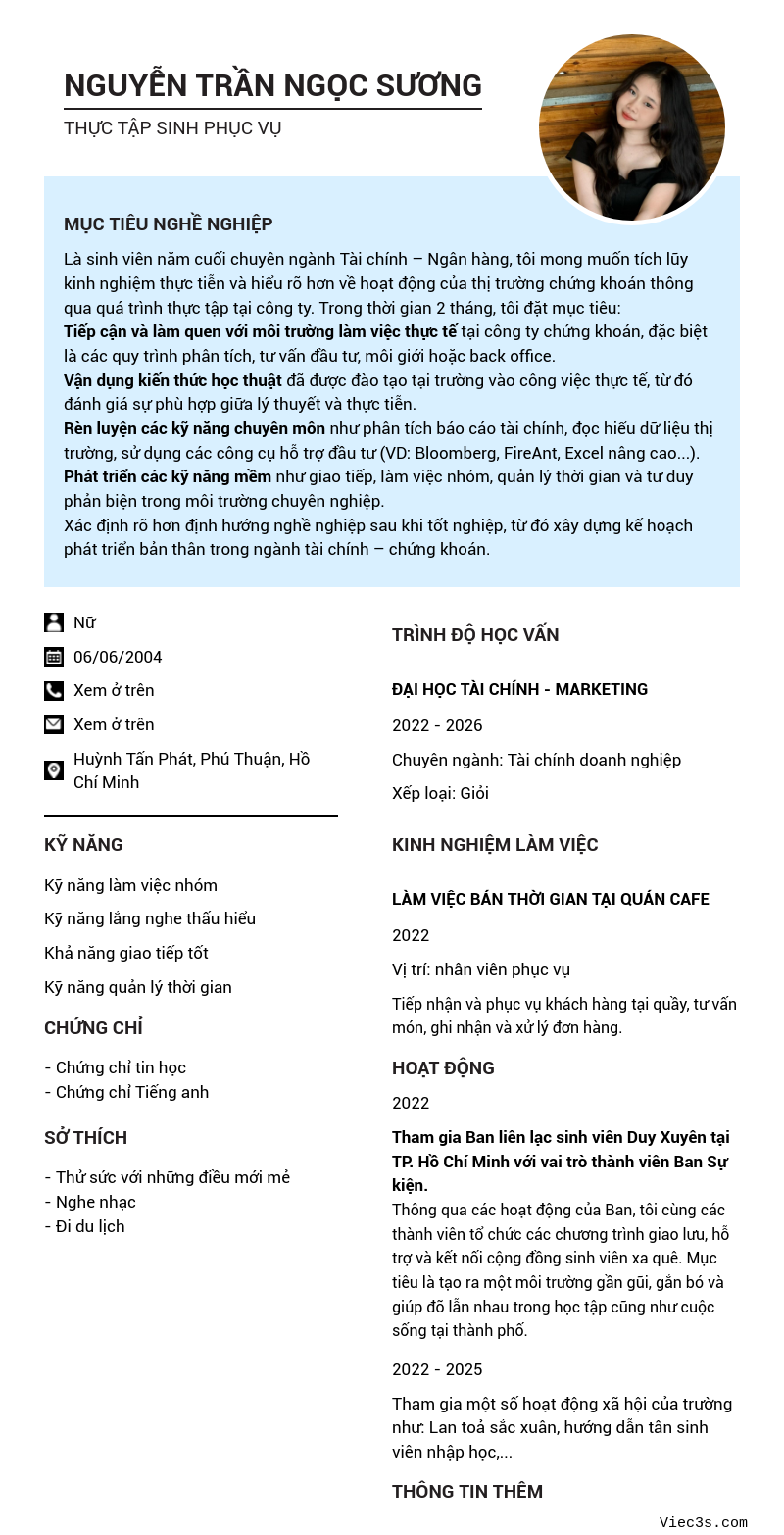 CV ứng viên