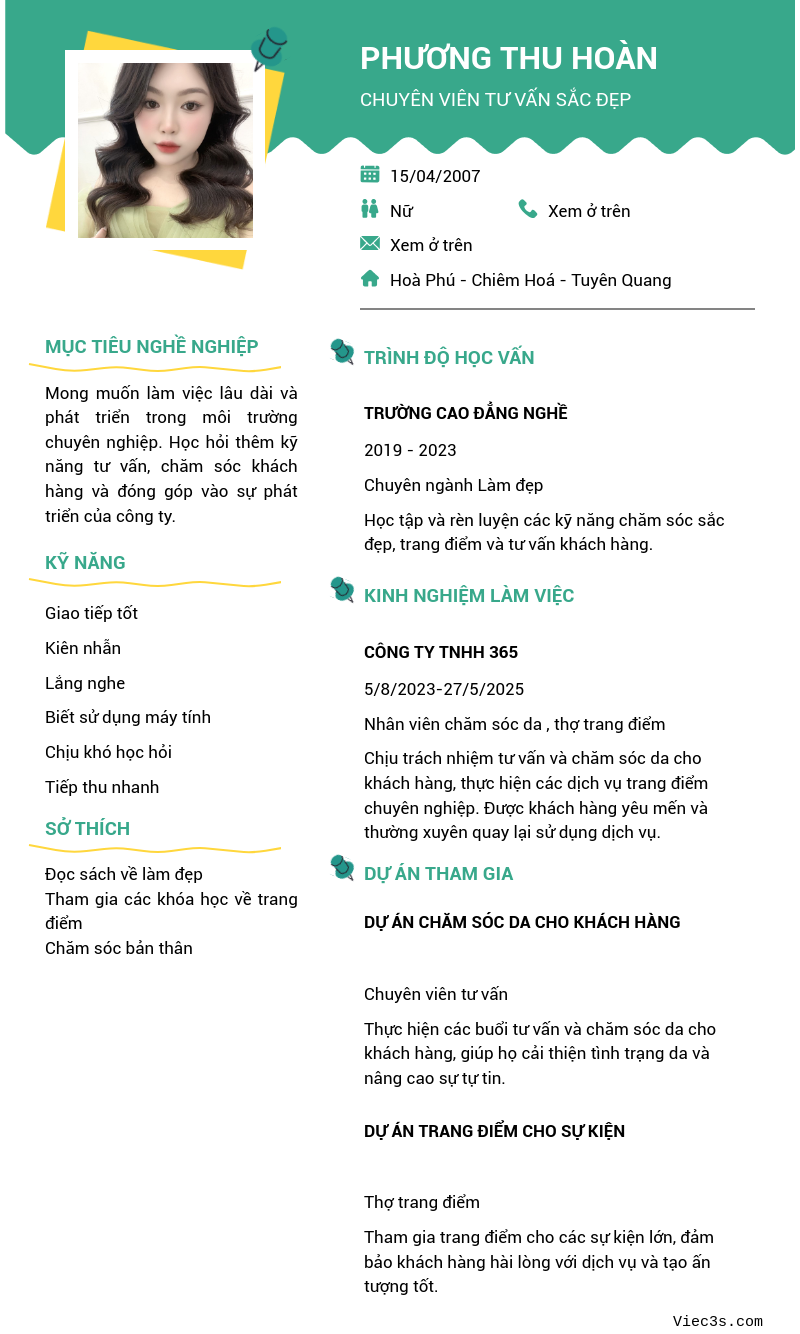CV ứng viên