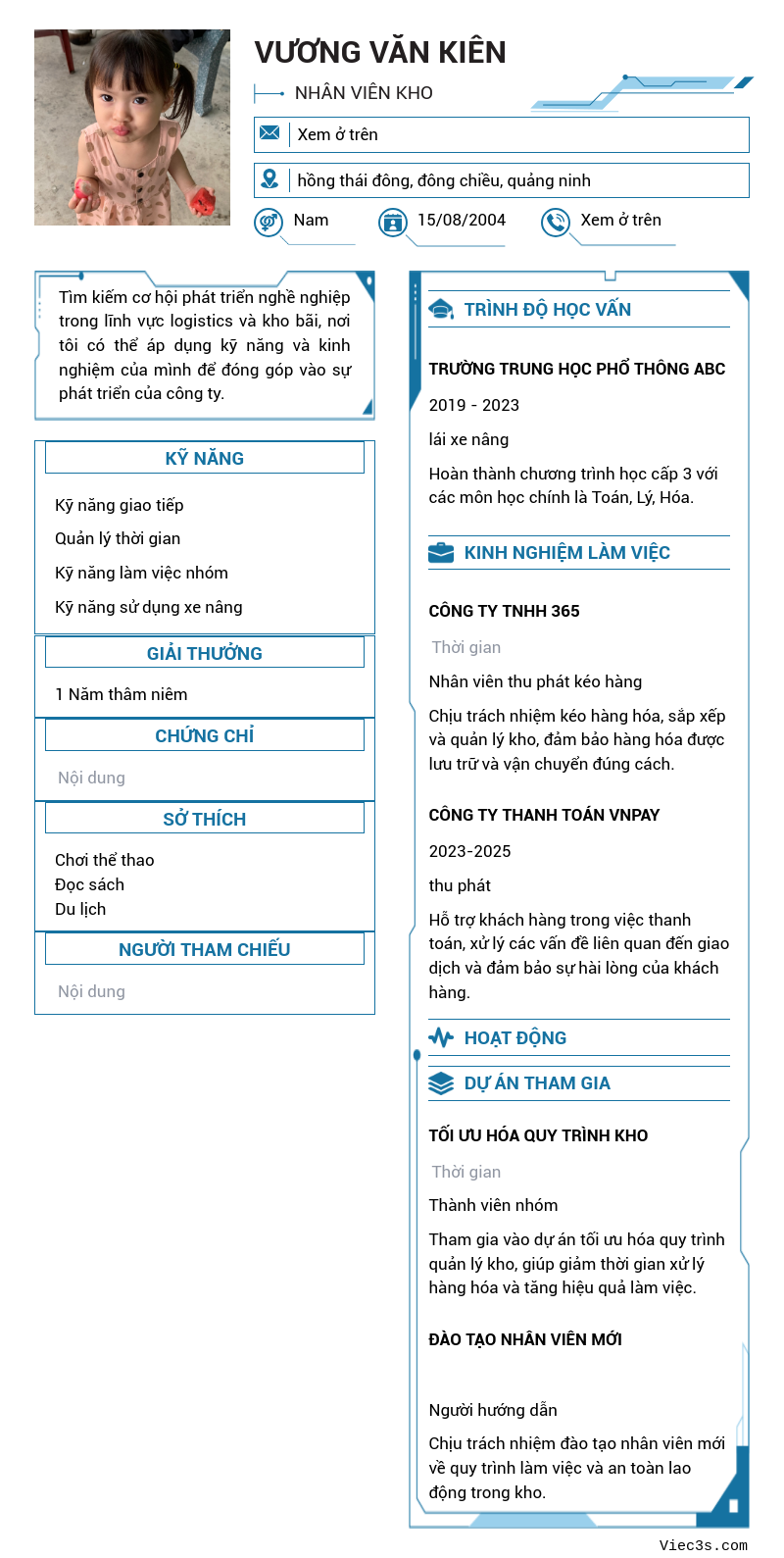 CV ứng viên