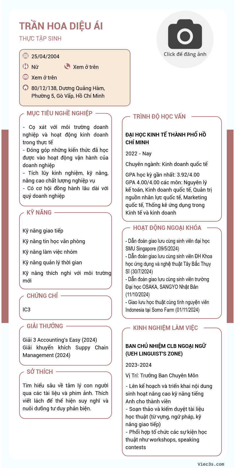 CV ứng viên