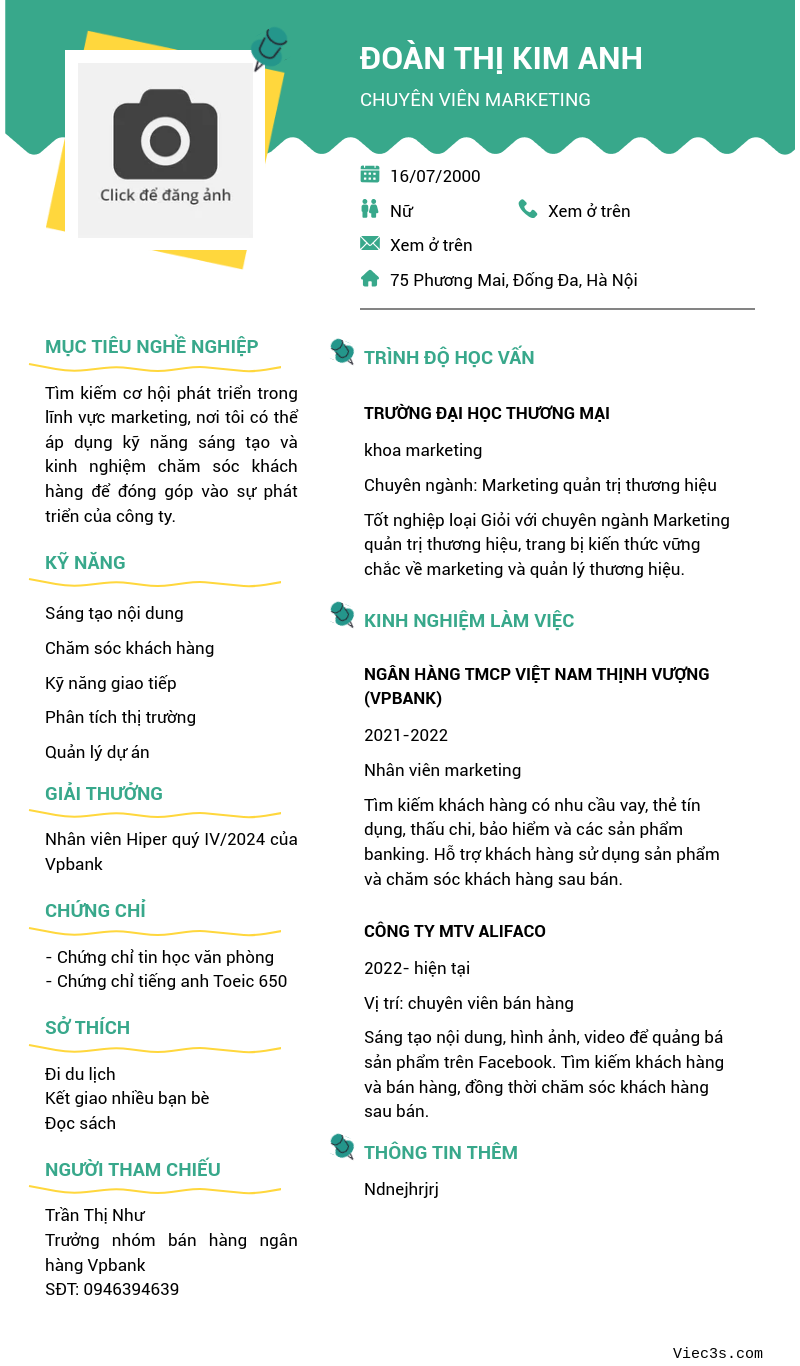 CV ứng viên