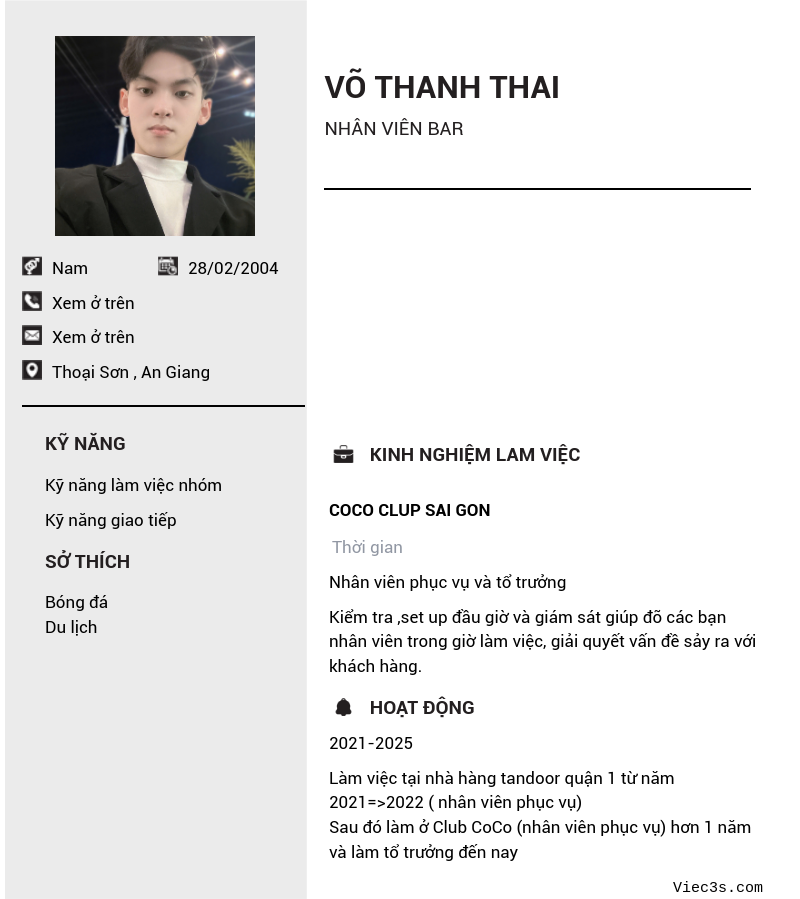 CV ứng viên