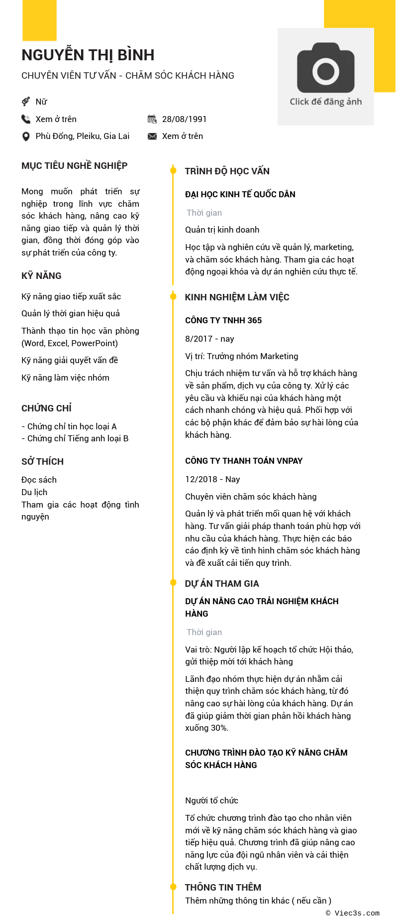 CV ứng viên
