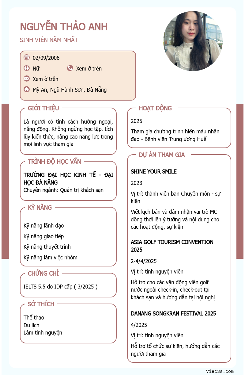 CV ứng viên