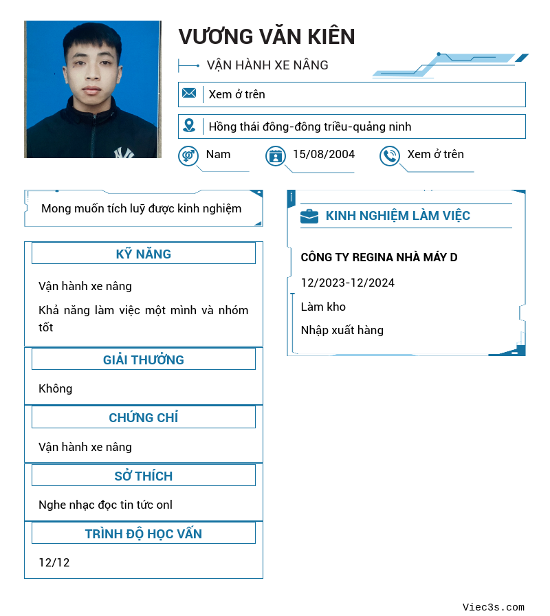 CV ứng viên
