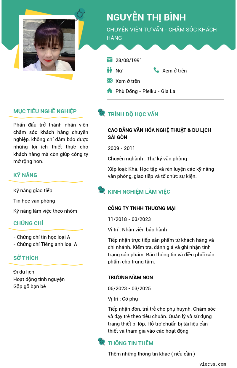 CV ứng viên