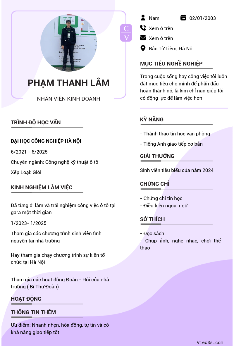CV ứng viên