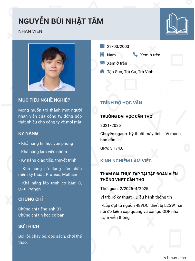 CV ứng viên