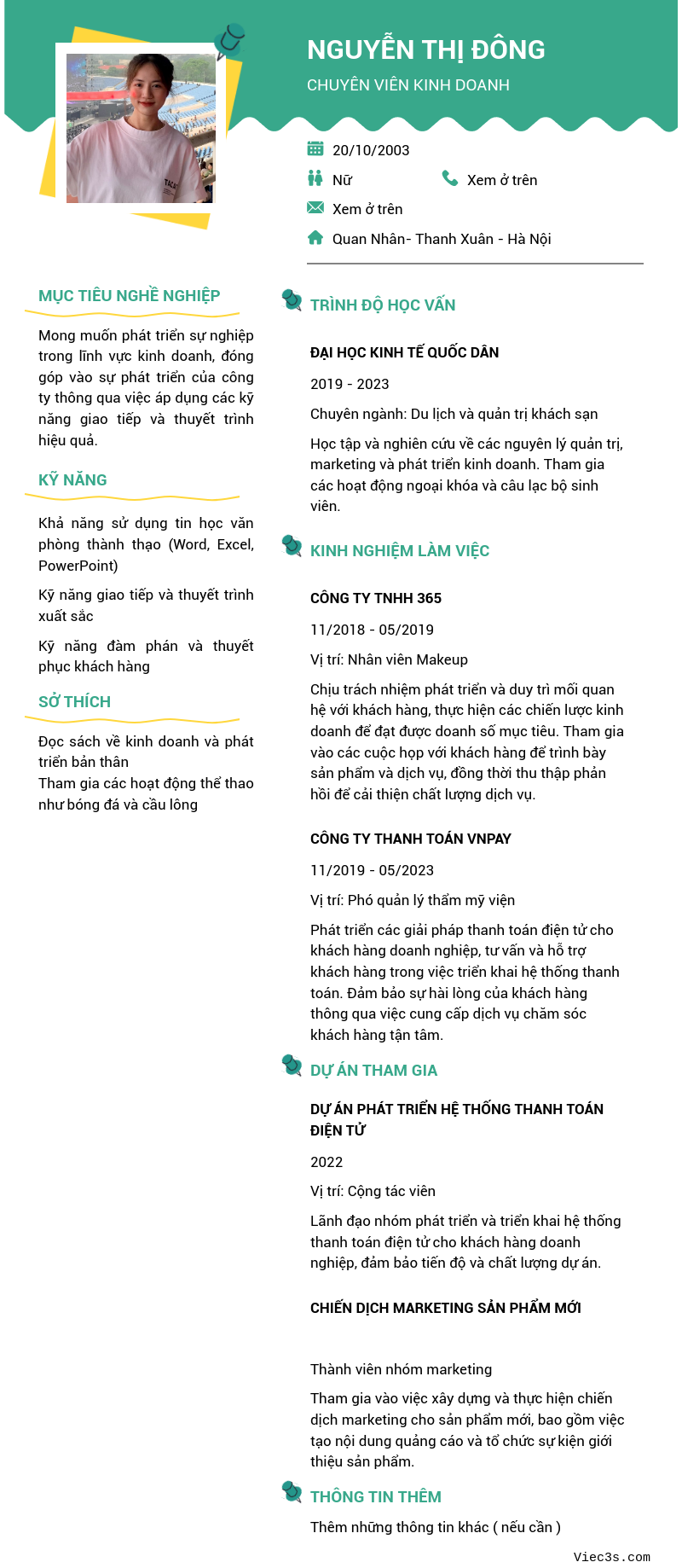 CV ứng viên