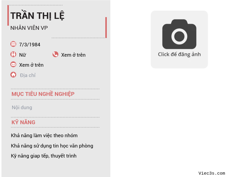 CV ứng viên