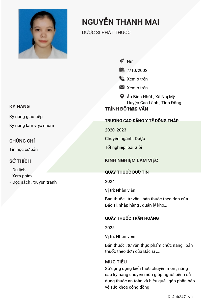 CV ứng viên
