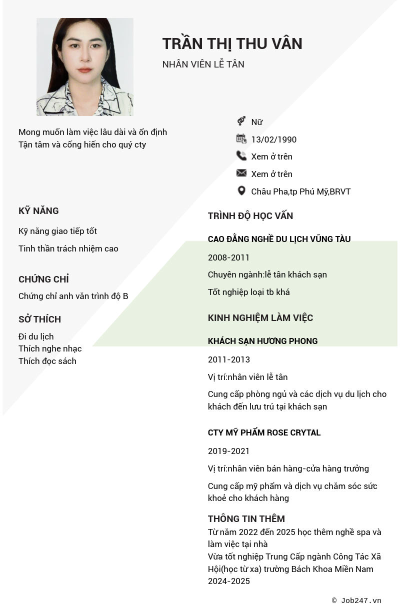 CV ứng viên