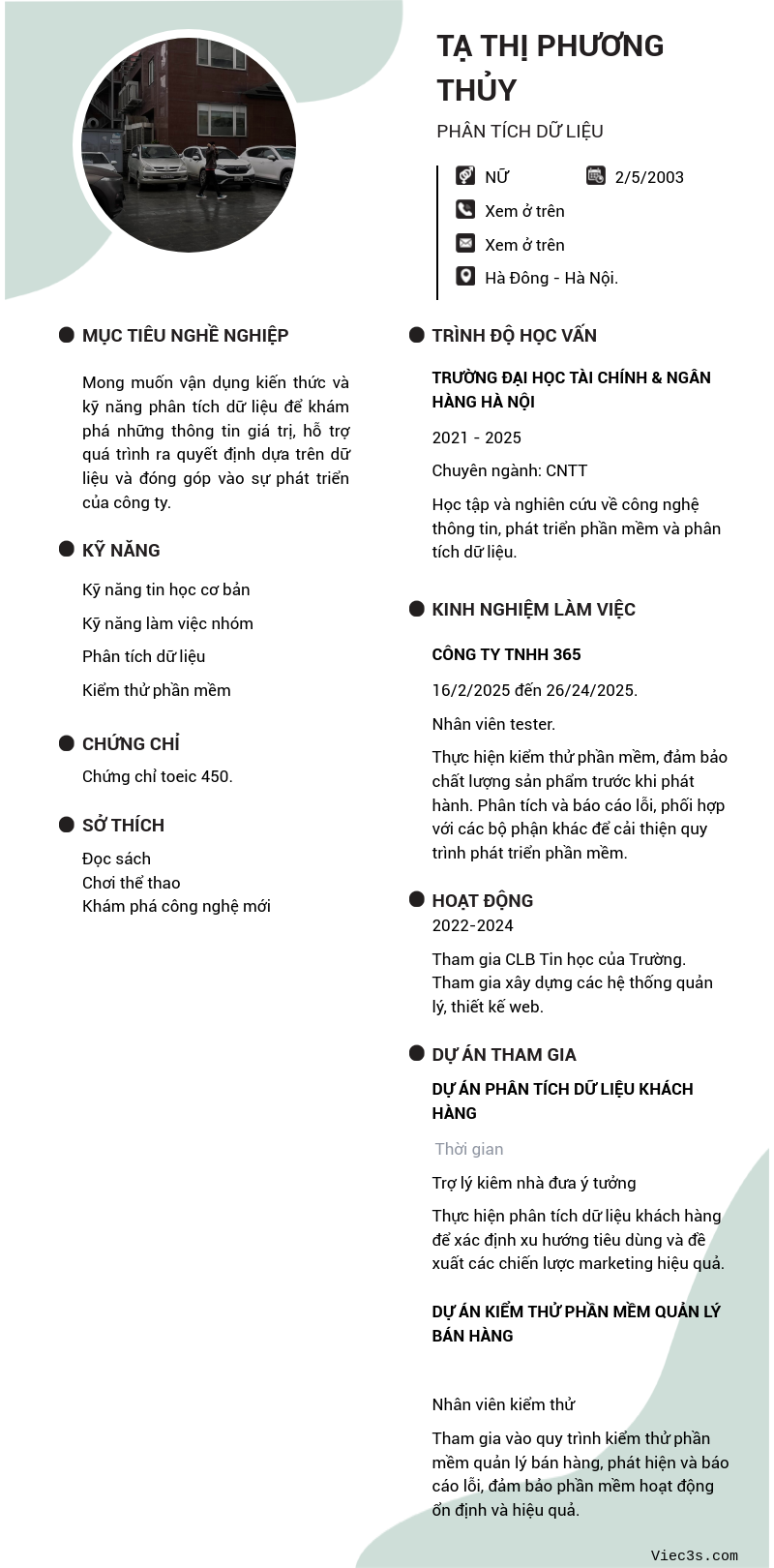 CV ứng viên