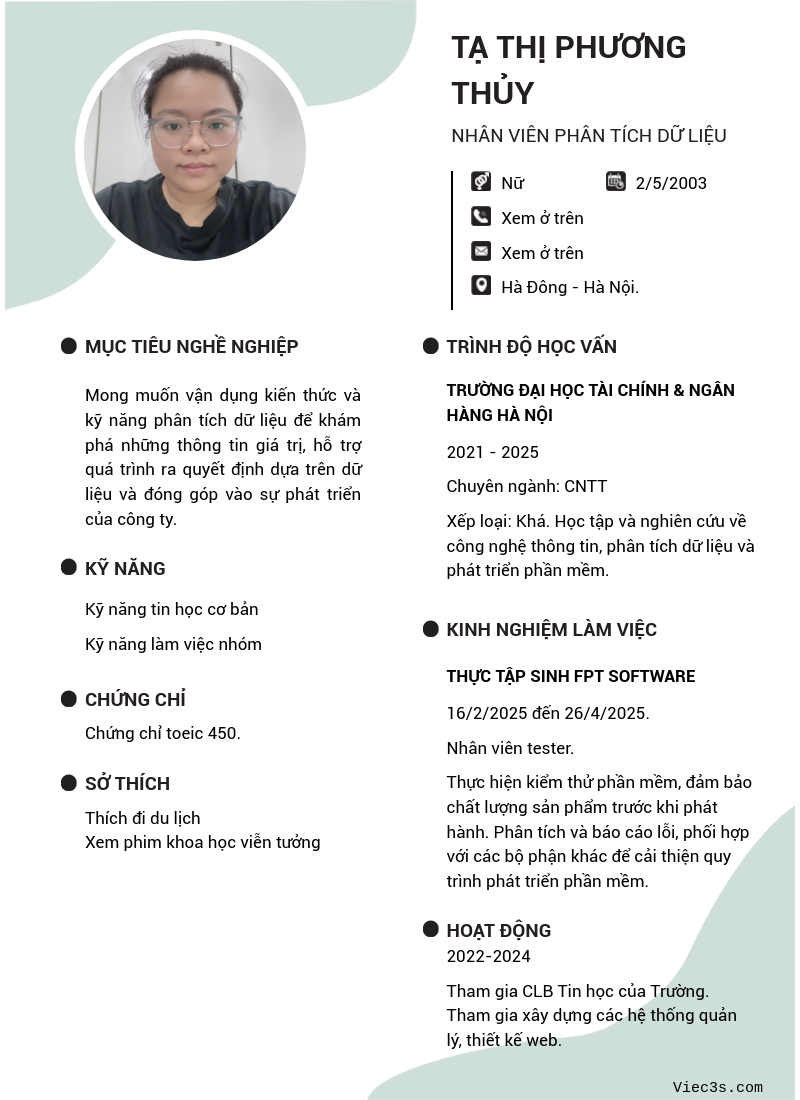 CV ứng viên