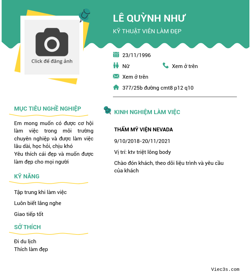 CV ứng viên