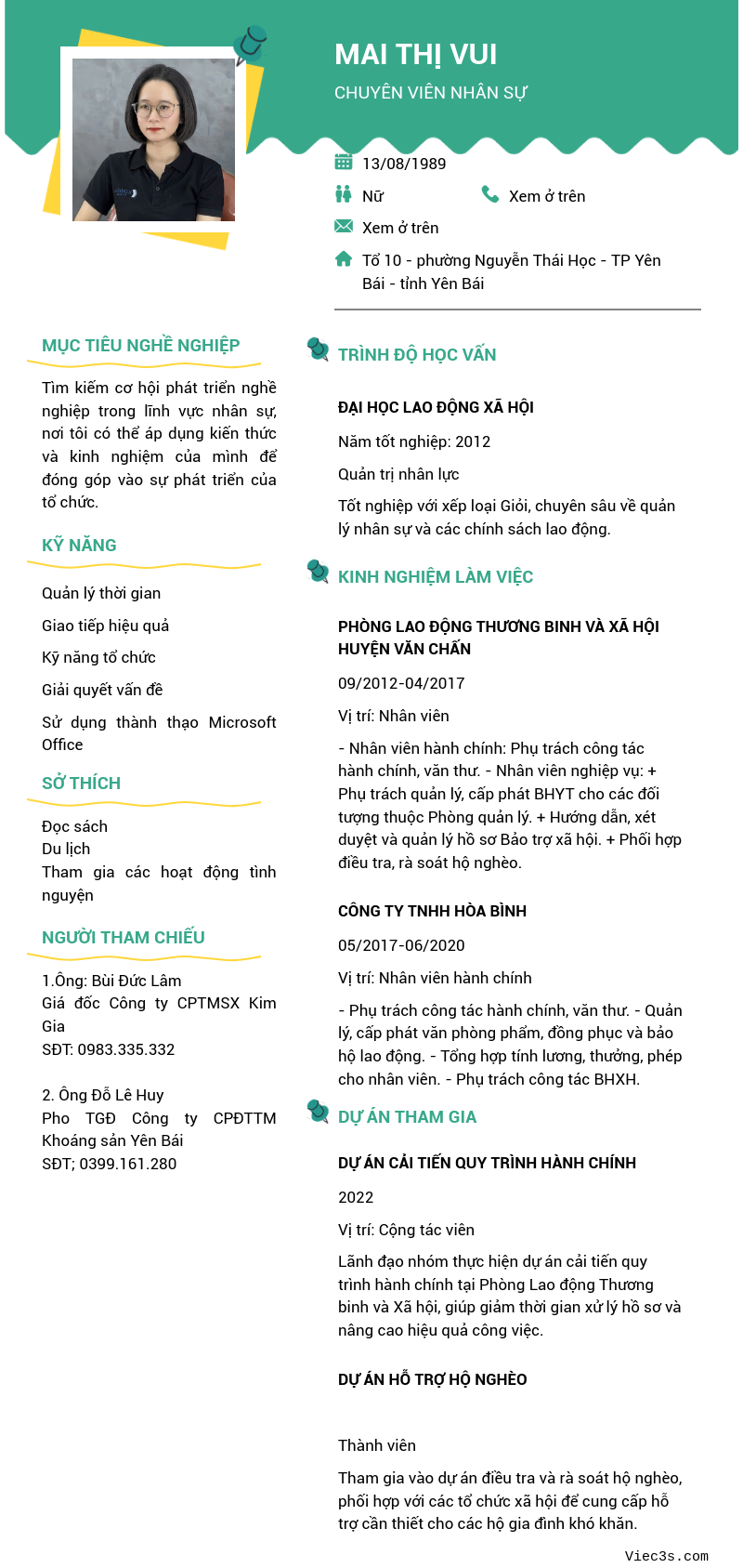 CV ứng viên