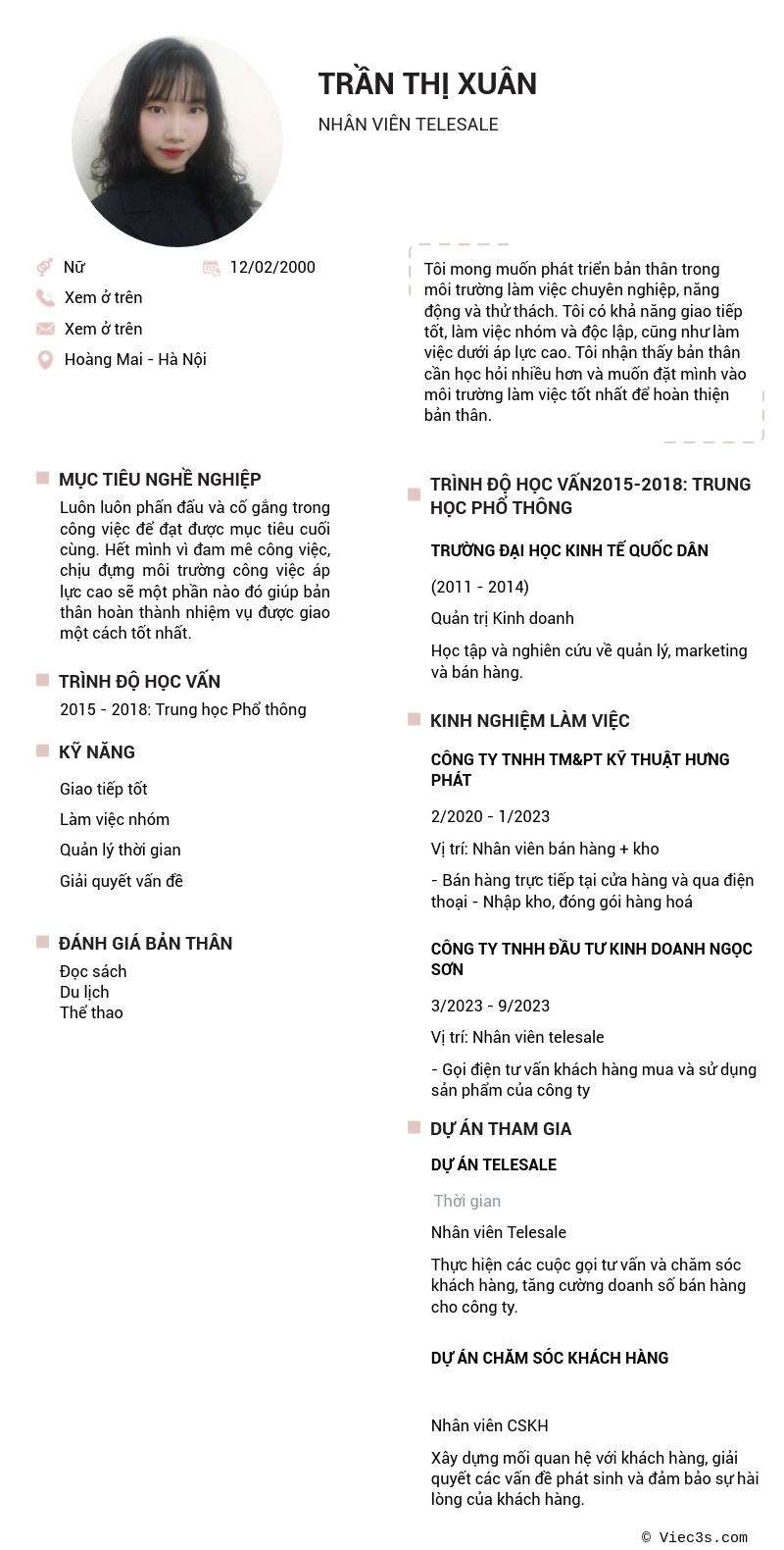CV ứng viên