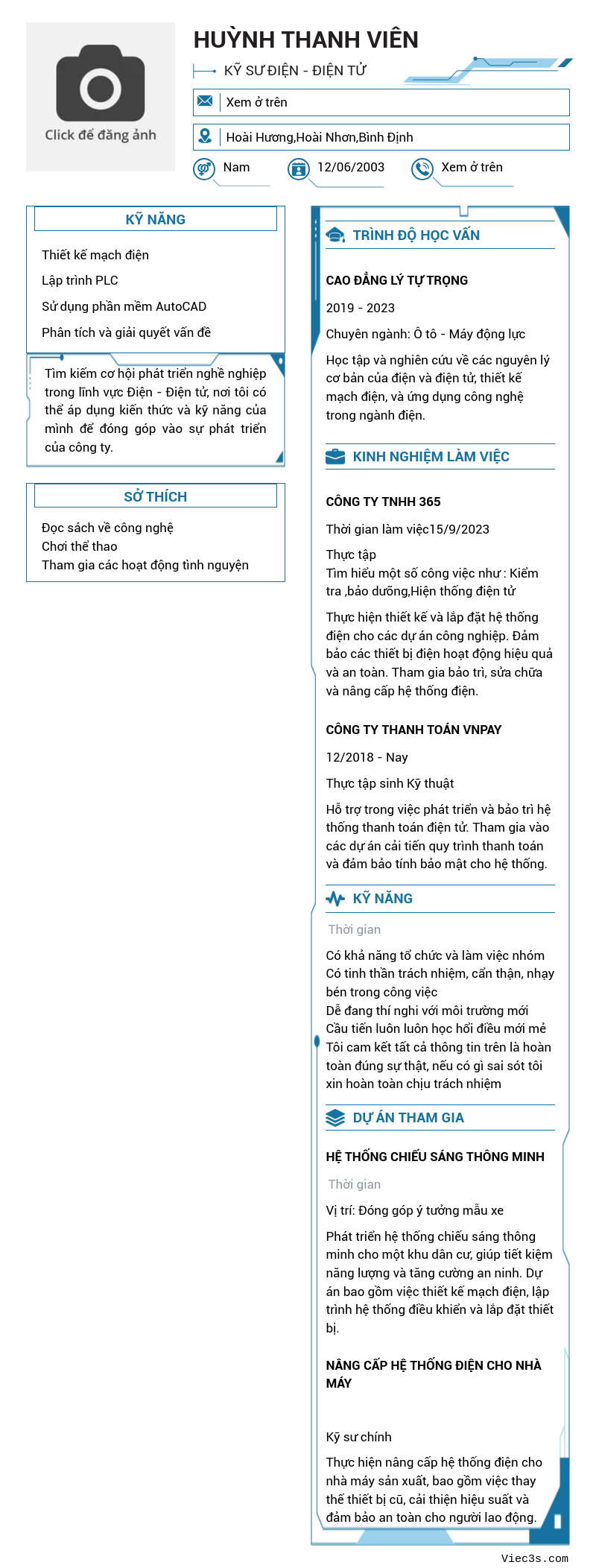 CV ứng viên