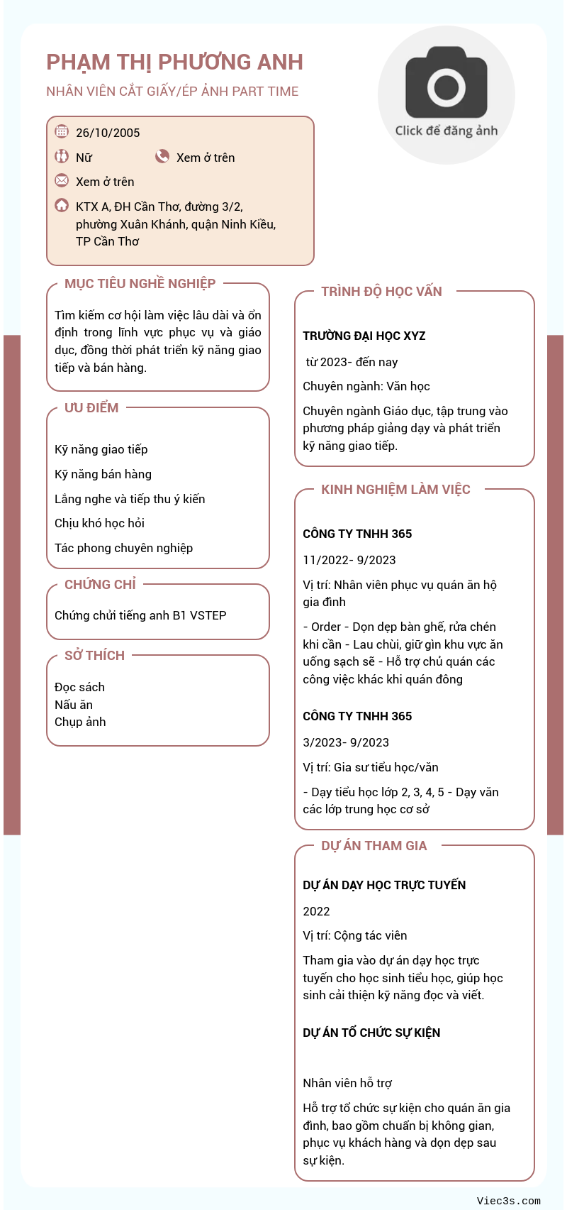 CV ứng viên