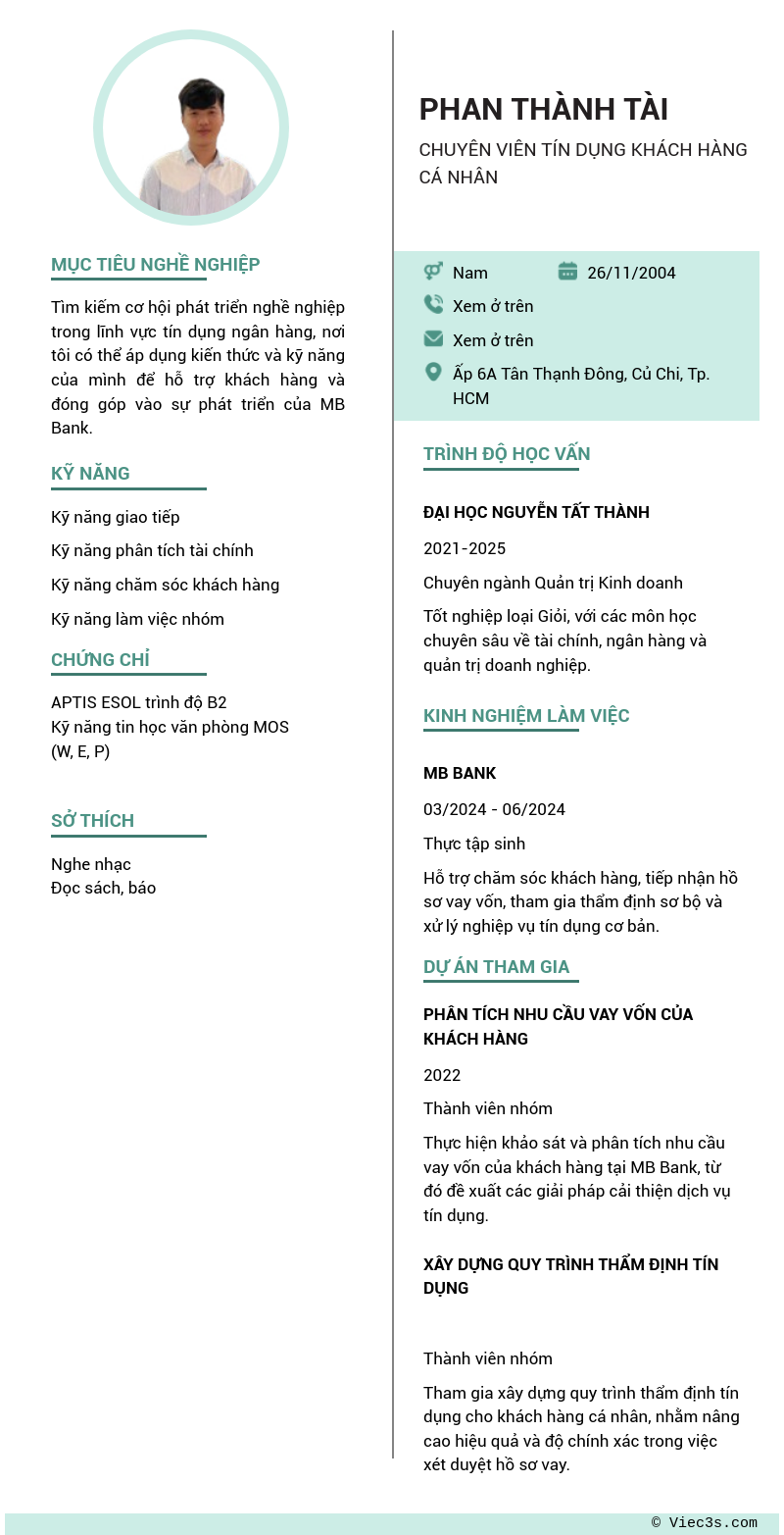 CV ứng viên